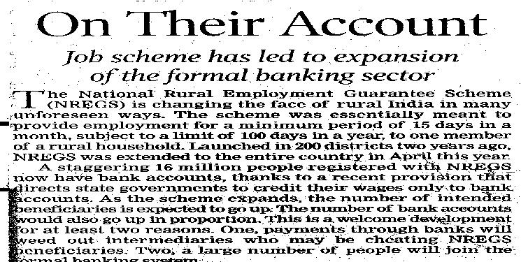 NREGA in News NREGA cuts rural migration to cities Deccan Chronicle, Chennai, August 5, 2007 Chennai, August 4: The National Rural Employment Guarantee Act (NREGA) has reduced migration from rural to