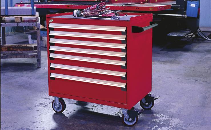 INDEX Heavy-Duty Mobile Cabinet The R mobile cabinet is one of the safest on the market. The Lock-In mechanism is activated with one hand, leaving the other free.