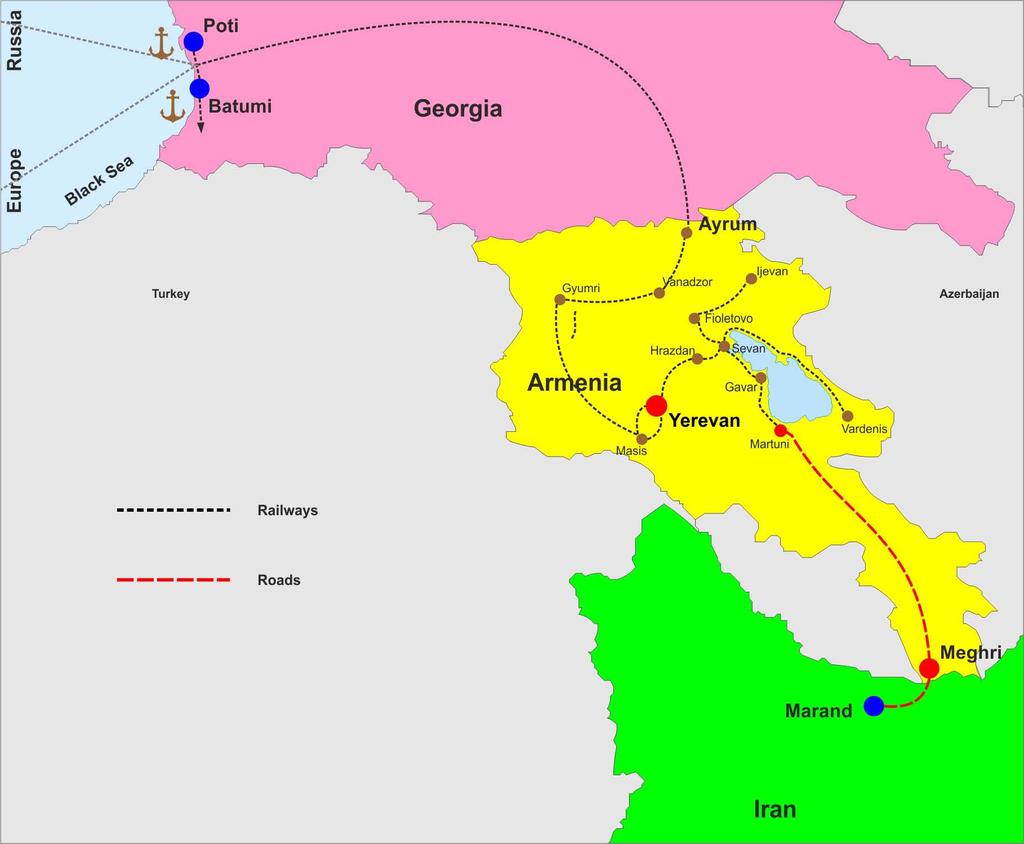 Project opportunities Southern Armenia Railway construction project will enable to restore the role of Armenia as a transit country, important sector of overland transport corridor on the Silk Road