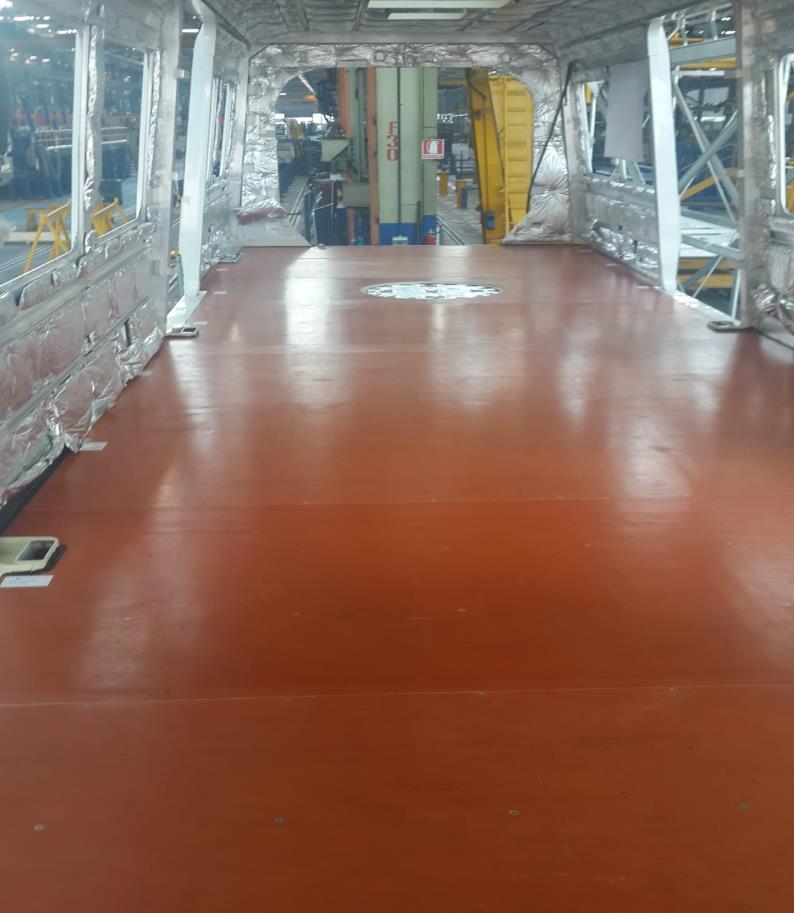 Composite Floor Train Advantage Comply with EN 45545-2:2013 & BS 6835 Flexible in shape, dimensions, thickness and required load Non vermin Rotting,
