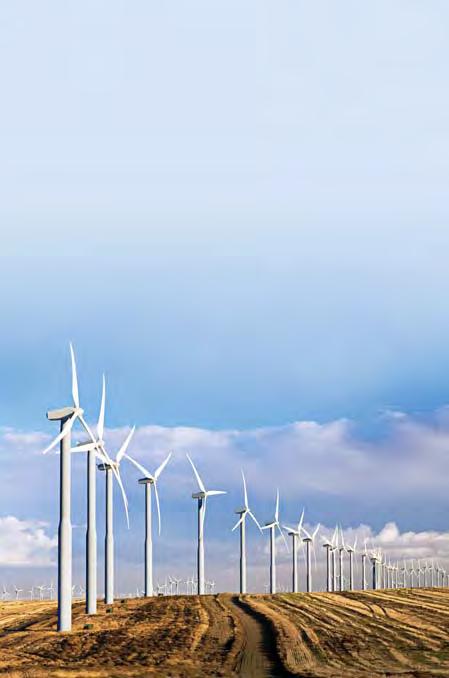 Instead of using heat to make steam, the wind turns the blades. A lot of electricity can be produced on a wind farm. A wind farm is a place with many blades for producing electricity.