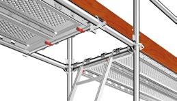 Toe boards The O-board bearer is used to provide trip-proof decking surfaces with boards. For use of scaffolding boards see DIN 0. Accesses with O-decks can also be provided. The U-ledger LW 0.