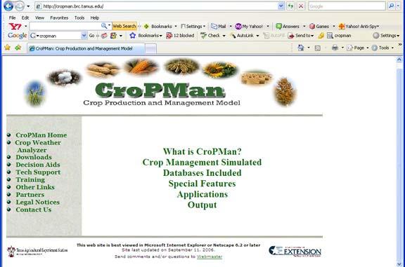 Case 3 CroPMan Implementing CroPMan must first begin with calibration to the user s region. Ongoing research is being conducted to validate CroPMan in all regions of Texas.