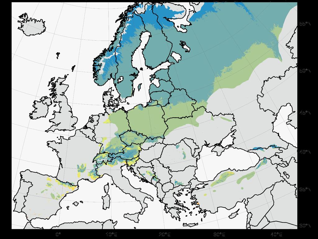 Aggregated environmental zoning of Europe (based on Metzger