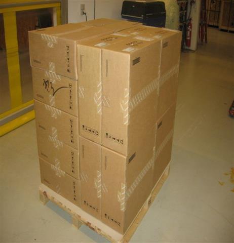 Packing height: Air: maximum height 1,60 m (depending on product weight). 1: Pallet a.