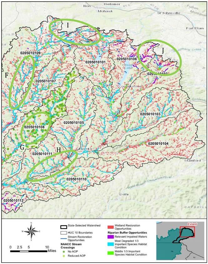 Areas Activity B C D E F G H I J Wetland Restoration Stream