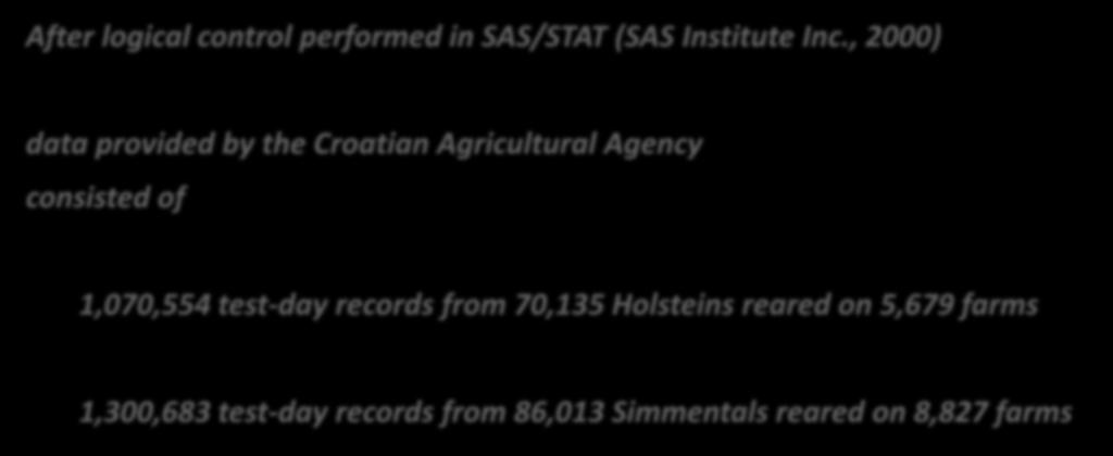 After logical control performed in SAS/STAT (SAS Institute Inc.