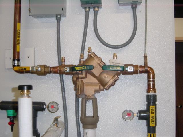 The Water Treatment System Components Backflow Preventer Prevents water and/or