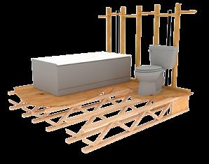 (See Layout) Every  (See Layout) Joist Spacing Joist Chord Width 2x4 Wall 2x6 Wall 2X3 Chord 6" 8" 2X4 Chord 7" 9"