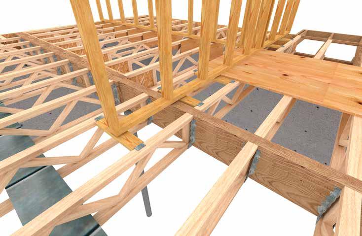 Parallel Non-Load Bearing Wall Support When Non Load Bearing Walls above are installed parallel to the open joist TRIFORCE below, two methods are recommended. 1.