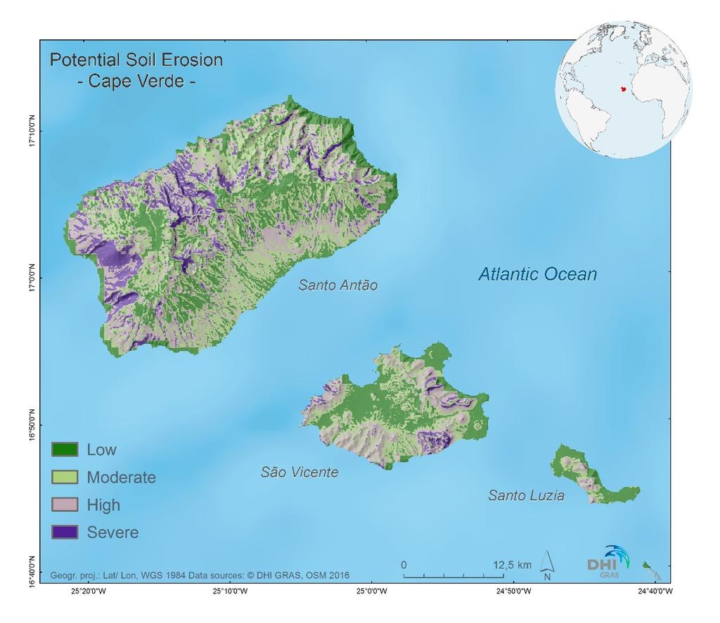 Previous Case Studies Vulnerability mapping of Cape Verde in order to identify (i) erosion risk areas; (ii) location of drought prone areas and (iii) their