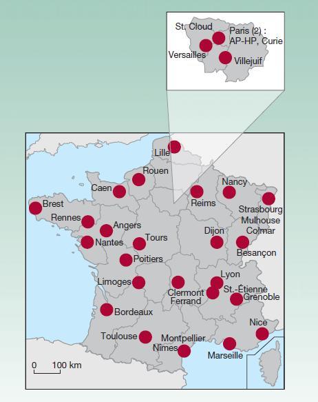Implementation of genomics in France: A network of 28 public genomic centers 28 genomic centers Deliver results for clinical decision 144 000 tests in 2010 Yearly funding from French NCI and Ministry