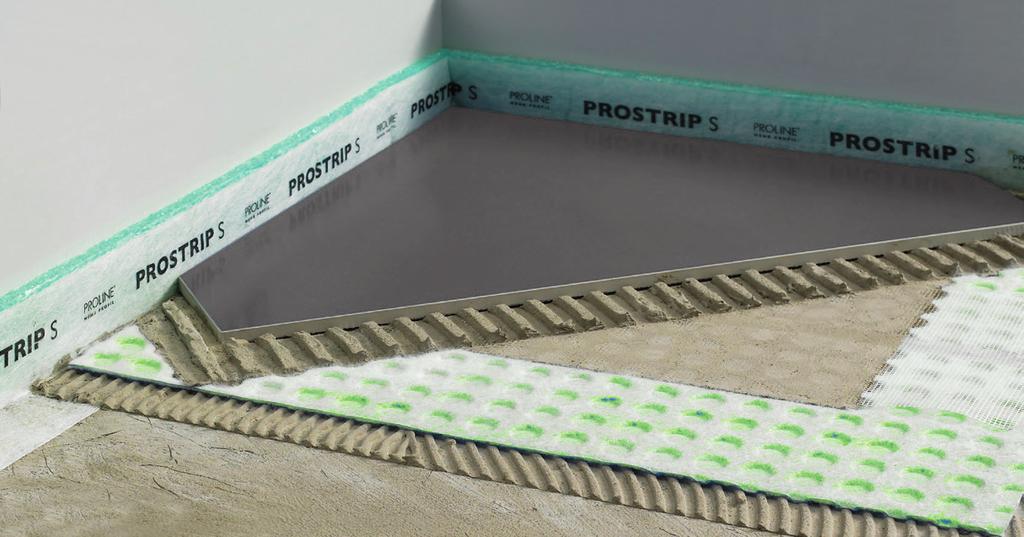 Decoupling mat under fixed laid tiles or paving Fields of application: is a decoupling mat to compensate and dissipate stress between the substrate and the floor covering by means of a carrier fleece