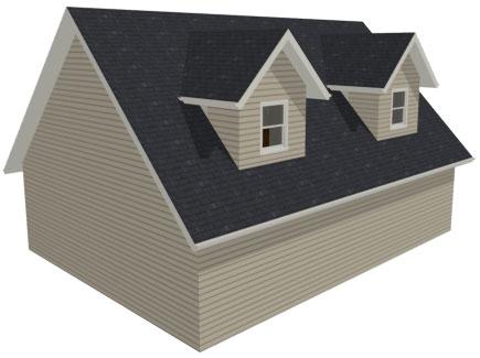 Home Designer Architectural 2020 Tutorial Guide 7. Notice that there are small gaps in the dormer side walls.