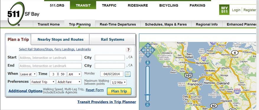Trip Planner NUTH should have multi-modal journey planning tool to support trip planning between various origin and