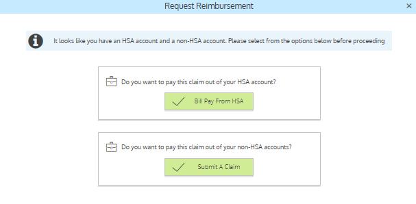Request Payment or Reimbursement Payment / Reimbursement Claims / add a claim for immediate
