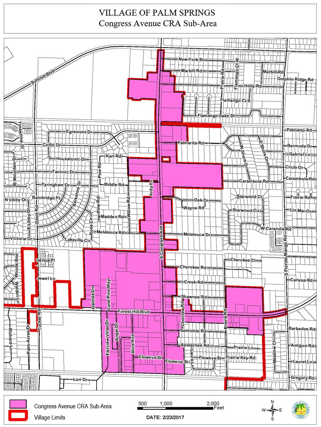 ATTACHMENT A BOUNDARY MAP OF VILLAGE OF PALM SPRINGS PROPOSED