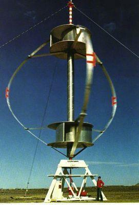 Darrieus Rotor See below. Also know n as eggbeaters. Turn on a horizontal axis. Can work in lower wind speeds, but produce less electricity.