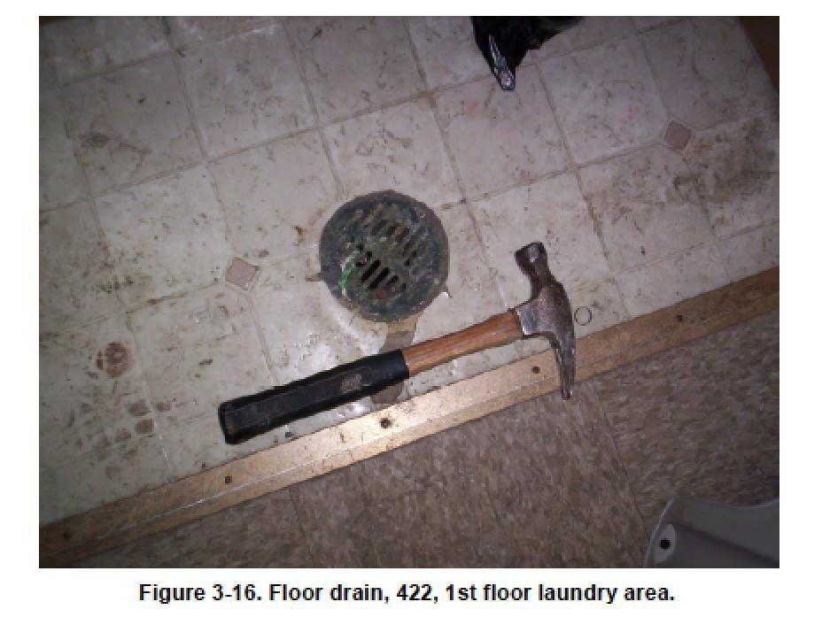 Early Evidence from Duplex Floor Drain First Floor Drain Test Results: Chloroform = 300 ug/m