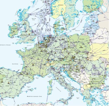European transmission network in the model EU cross-border transmission capacities & tariffs The model incorporates ALL existing crossborder interconnector points (IP), as they are reported by