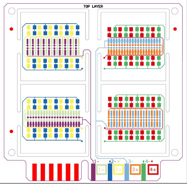 technology PCB process. The highly dense test board populated with chip caps and a connector body is ideal for assessing the reliability of the selective soldering process.