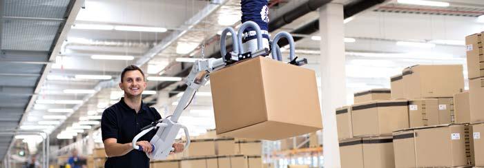 Our intuitive and easy-to-use vacuum lifters help employees to reduce the physical strain caused by the many repeated movements involved in production, assembly and logistics processes.