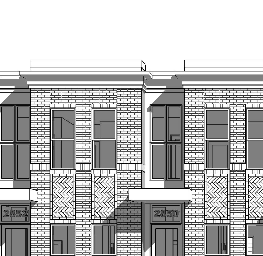 THE FORM WAS PARTICULARLY INSPIRED BY THE ITALIANATE HOMES ON NARROW 25' WIDE LOTS THAT ARE COMMON THROUGHOUT THE NEIGHBORHOOD.