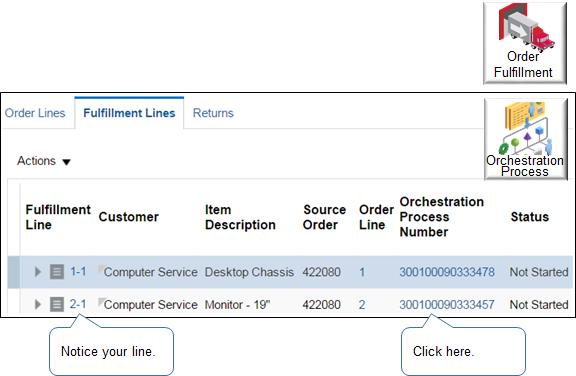 Chapter 6 Manage Order Fulfillment In this example, you will use the Manage Orders task. 1. On the Overview page, click Tasks > Manage Orders, then search for your sales order. 2.