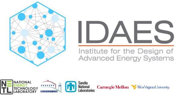 Institute for the Design of Advanced Energy Systems (IDAES) Key Outcomes The Institute is a resource for the development and analysis of innovative advanced energy systems via process systems