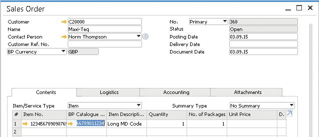 Administration SAP Business One 9.2 Extension of Field Lengths The following fields have been extended to 50 characters:» Item No.» BP Catalogue No.» Resource No.» Mnf. Catalogue No.» User Code (extended to 25 characters).