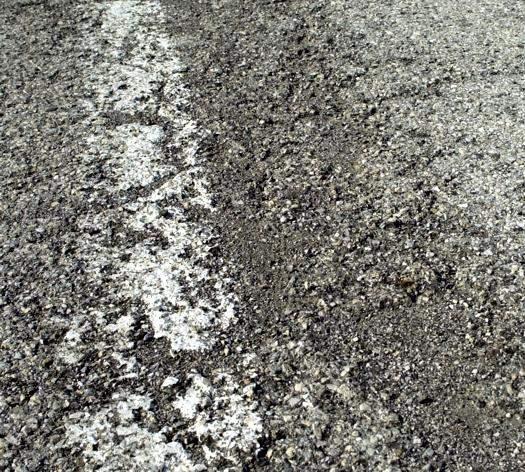 Raveling Causes: Lack of density Uneven mixture Aging pavement, binders oxidized Solutions: Fog