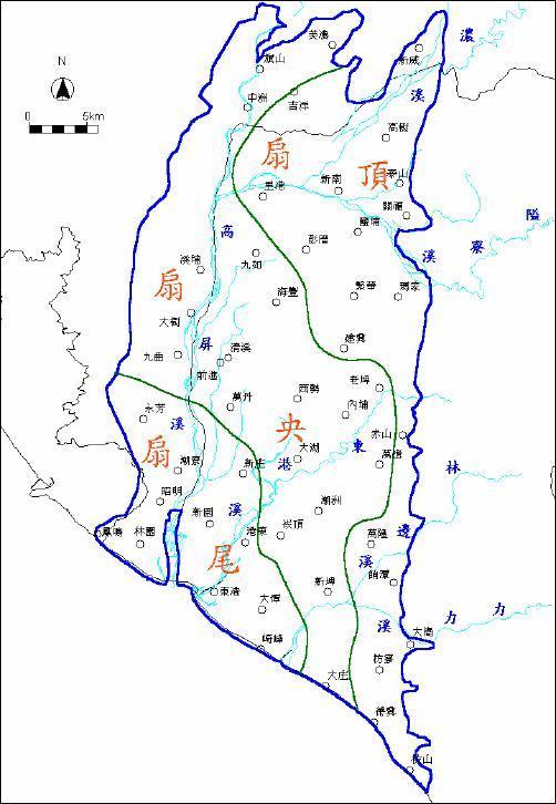 Study area Pingtung plain This elongated plain covers an area of 1210 km 2 The flat area of the catchments of the