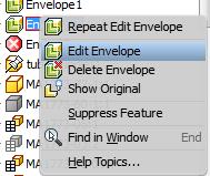 Features in the Simplification model Right clicking for editing