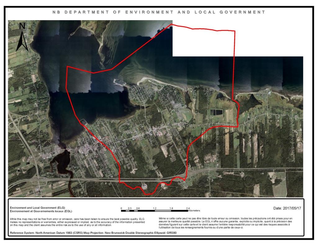 APPENDIX 1: Map of the Area of Concern Near Parlee Beach The area of concern is defined as the watershed