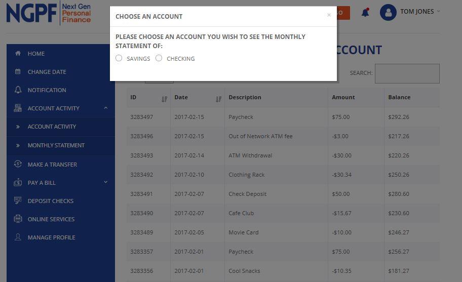 4. View ACCOUNT ACTIVITY to see when the money from your deposited check