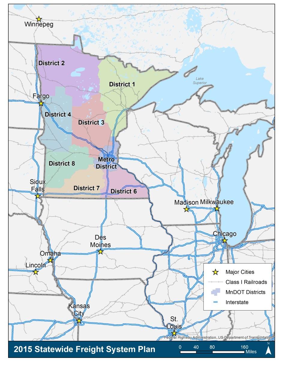 Minnesota s freight system connects industry to markets outside the state
