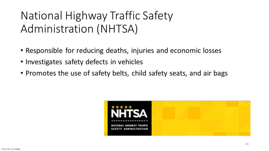 The National Highway Traffic Sa