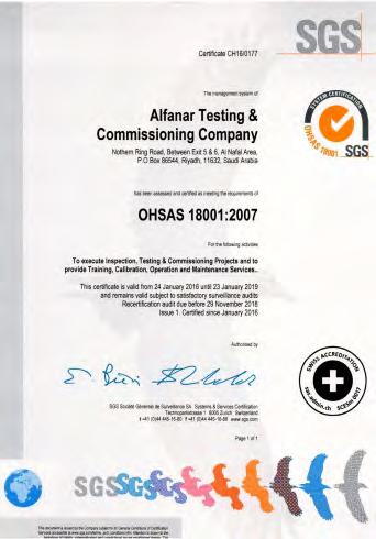 Accreditation Committee (GAC) Our services are in full compliance with the ISO IEC 17025 Standards Every measuring