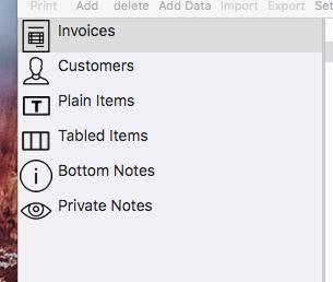 Any invoice is edited form the Invoice input section To access the Invoice input section select Invoice form the upper left list then select the input view from the Input View/Form View switch