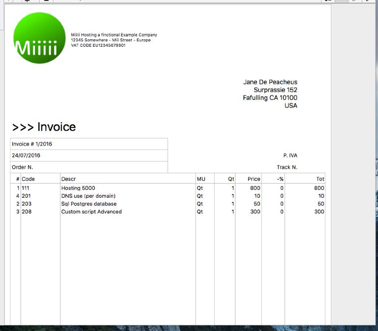 Master and Details Invoices uses a master and Details interface (similar to the Mail.app Apple software to read your email).