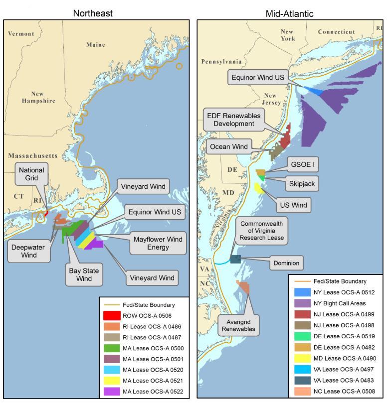 Robust Project Pipeline 15 Wind Energy Areas (possibly more in NY Bight) MA- 1,600MW (considering 3,200MW) RI-