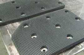 Rubber Clamp Pads & Forklift Covers Decrease the damaging effect of metal coming into contact with material being transported.