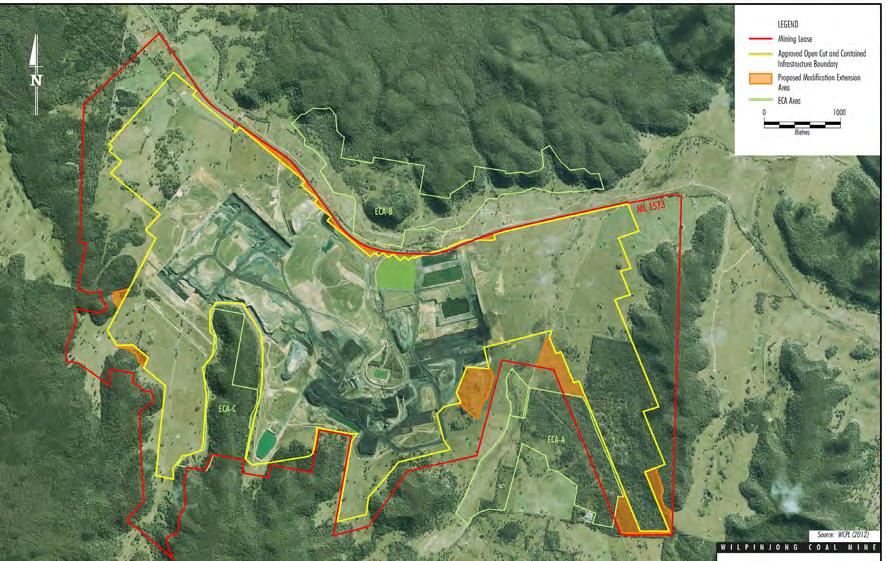 The Proposal The modification includes minor incremental extension to a number of existing mining pits which will allow Wilpinjong Mine to maximise production and plan for the extraction of