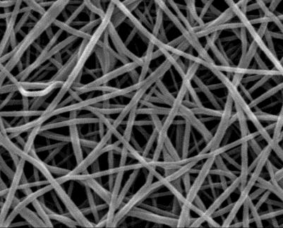 Fig. 5 Images of nanofibrous membranes surface: a) membrane surface image with weight per unit area 1.9g/m 2 ; b) membrane surface image with weight per unit area 1.0g/m 2.