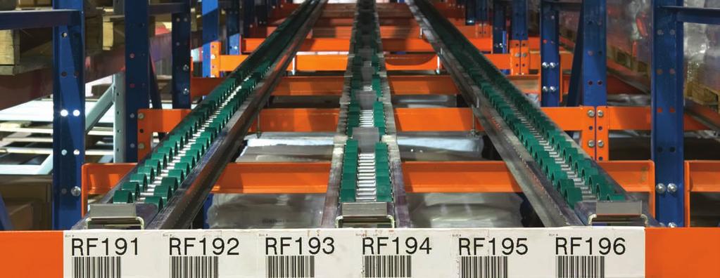 flowrack for special pallets and