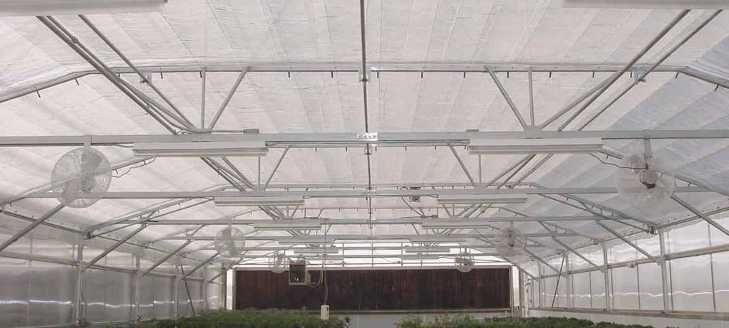 Coverings & Shade Systems SHADE SYSTEMS Interior Shade Systems An interior automated shade/energy curtain system is available with our CS3 model greenhouse frame, providing many benefits for schools.