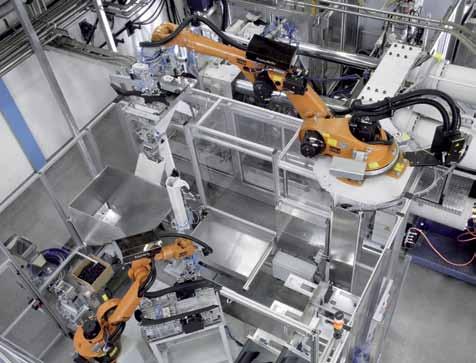 18 19 Application examples The IR series is optimally equipped for many tasks Loading airbag nets and mounting clips Industrial robots in the IR series open up great potential for you in automation
