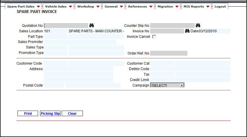 Sales and Invoicing Inventory