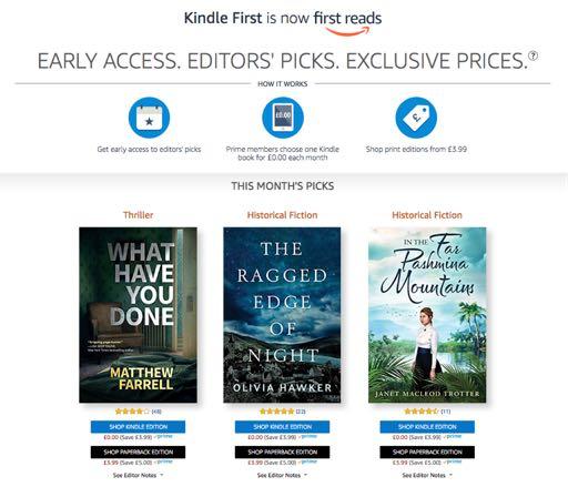 PRODUCT DISPLAY Targeting: Amazon Publishing Books Kindle First/First