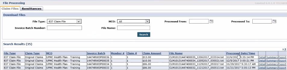 Billing Reviewing Billing Files Nightly Processes (837 Generation) Reviewing Billing Files (Admin File Processing) No action required.